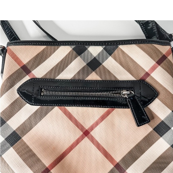 Burberry Dryden Patent Leather and Nova Check Crossbody Bag - Picture 6 of 14